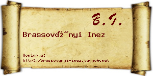 Brassoványi Inez névjegykártya